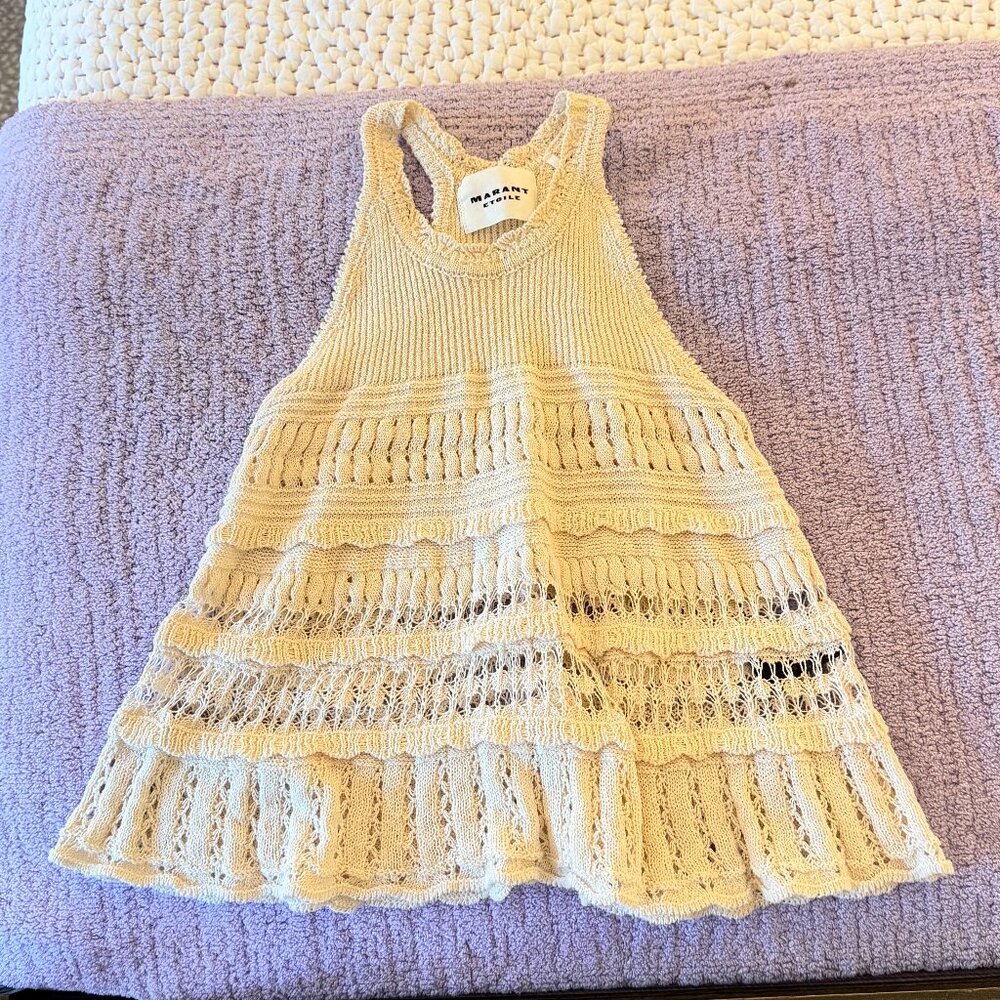 ISABEL MARANT ETOILE ECRU KNIT TOP - SIZE FR 38